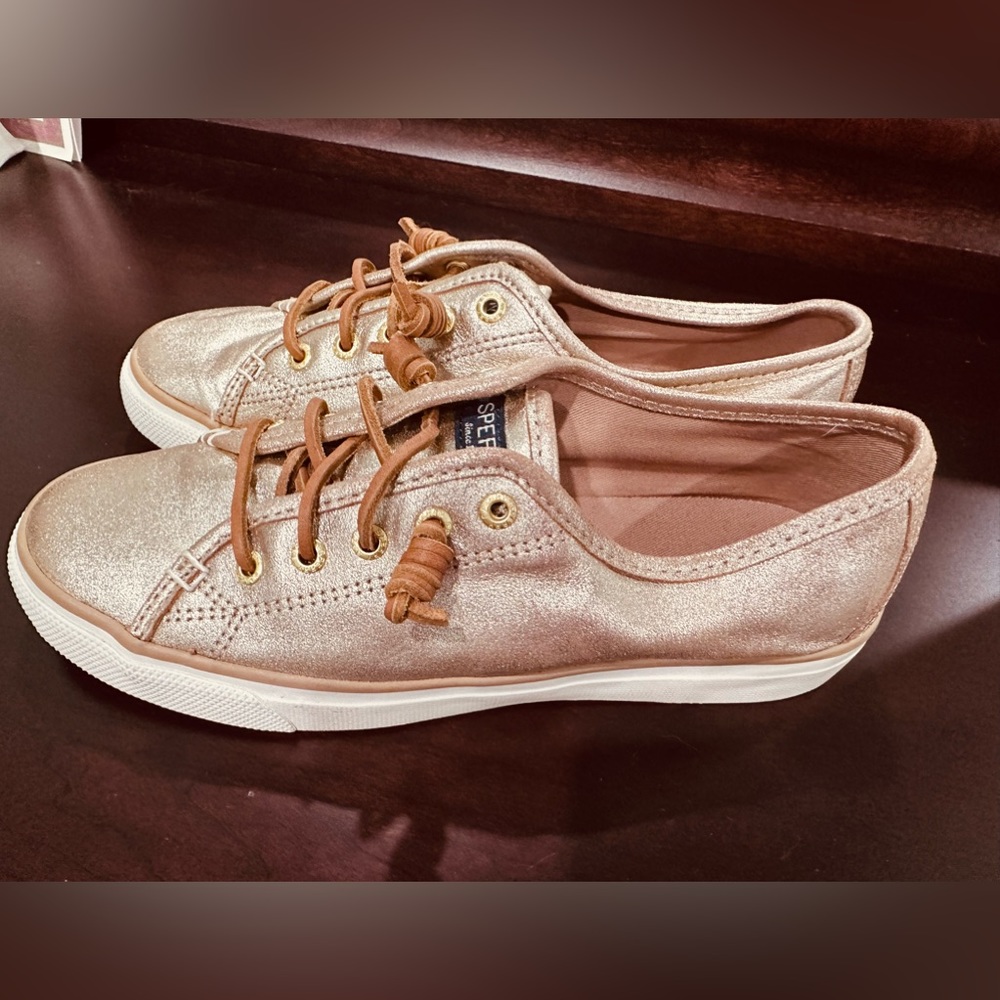 Speery Top-Sider Gold Metallic